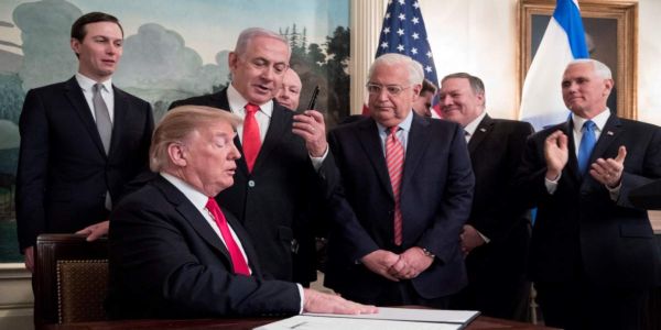 Ο Τραμπ αναγνώρισε την «κυριαρχία» του Ισραήλ στα Υψώματα του Γκολάν - Ειδήσεις Pancreta