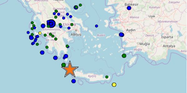 Ισχυρή σεισμική δόνηση στην Κρήτη - Αισθητός και στην Αθήνα - Ειδήσεις Pancreta