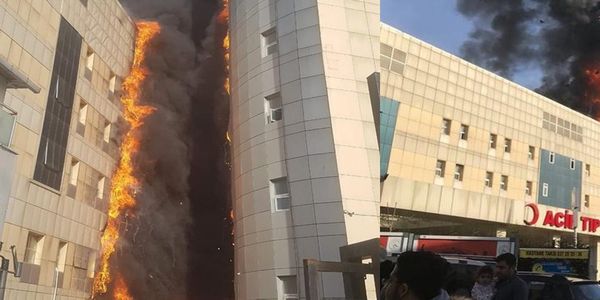 Τεράστια φωτιά σε νοσοκομείο στην Κωνσταντινούπολη - Ειδήσεις Pancreta