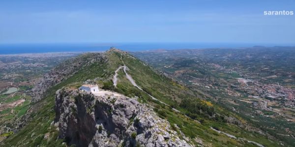 Γιούχτας: Το ιερό βουνό των Μινωιτών με την μορφή του Δία / Drone video Creta - Ειδήσεις Pancreta
