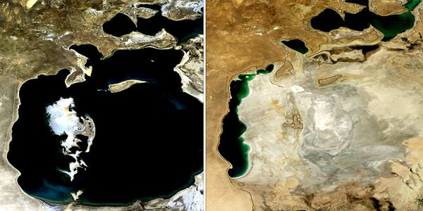Καρέ – καρέ η εξαφάνιση της τρίτης μεγαλύτερης λίμνης του κόσμου μέσα σε 14 χρόνια - Ειδήσεις Pancreta