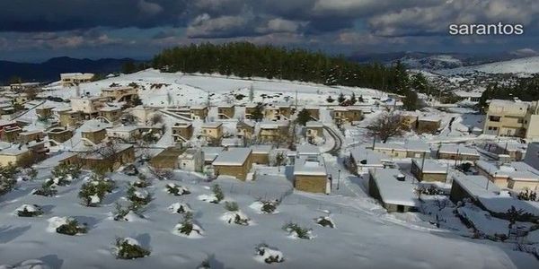 Τα χιονισμένα Ανώγεια από ψηλά - Ειδήσεις Pancreta