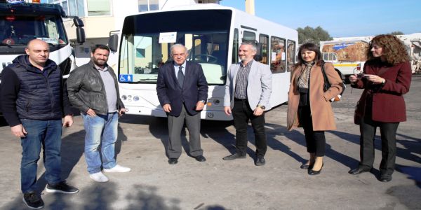 Στο αμαξοστάσιο του Δήμου Ηρακλείου το πρώτο ηλεκτροκίνητο λεωφορείο - Ειδήσεις Pancreta