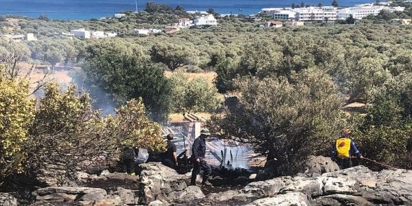 Λασίθι: Πρόλαβαν τη φωτιά στην Ελούντα πριν επεκταθεί - Ειδήσεις Pancreta