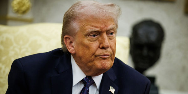 epa12792710 US President Donald Trump holds a bilateral meeting with German Chancellor Friedrich Merz (not pictured) in the Oval Office at the White House in Washington, DC, USA, 03 March 2026.  EPA/SAMUEL CORUM / POOL