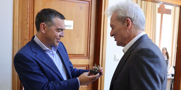 Συνάντηση του Δημάρχου Ηρακλείου Αλέξη Καλοκαιρινού με τον πρώην Πρωθυπουργό Αλέξη Τσίπρα στη Λότζια