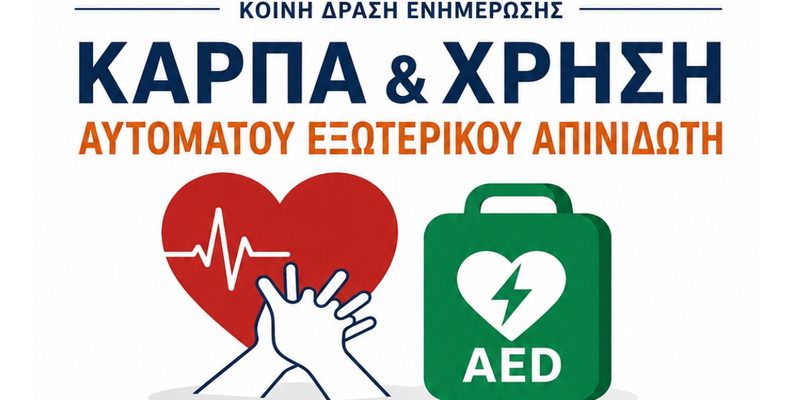 Ενημερωτική εκδήλωση για την Καρδιοαναπνευστική Αναζωογόνηση και τη χρήση Αυτόματου Εξωτερικού Απινιδωτή